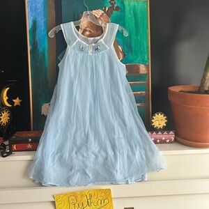 Vintage 70s Lov Lee Light Blue Chemise M/L